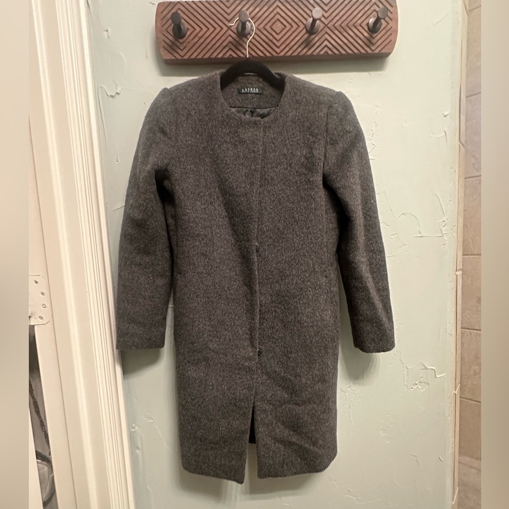 Ralph Lauren Charcoal Wool Coat